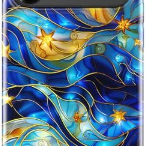 LUHOURI Capa para iPhone 17 Pro, compatível com carregamento sem fio, camada dupla - interior de silicone macio + revestimento externo rígido, design fofo de flores silvestres, capa protetora de