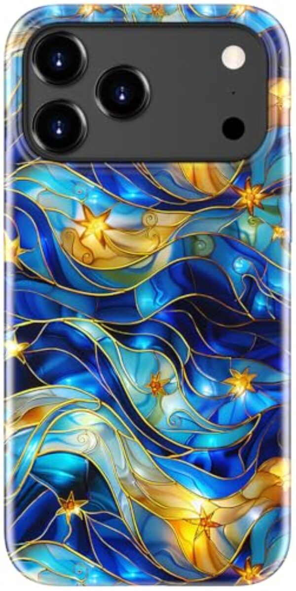 LUHOURI Capa para iPhone 17 Pro, compatível com carregamento sem fio, camada dupla - interior de silicone macio + revestimento externo rígido, design fofo de flores silvestres, capa protetora de
