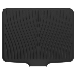 LUMINFLY Tapete grande de silicone para secar louça, resistente ao calor, fácil de limpar, 50 x 43 cm, impermeável, lavável na lava-louças