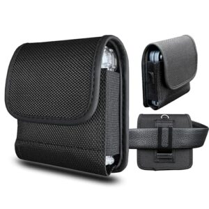 Maezar Coldre flip para celular Samsung Galaxy Z Flip 7/6/5/4/3, Motorola Razr 60/50/40/Pro/Ultra/Plus, capa para celular com clipe de cinto de metal e presilha para cinto (Nylon-Preto)