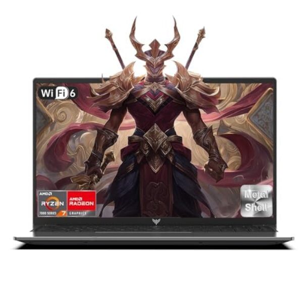 MALLRACE Laptop para jogos 2025 com AMD Ryzen7 série 5000 (até 4,3 GHZ, 8C/16T), placa de vídeo AMD Radeon, notebook SSD de 16 GB DDR4x2 512 GB com teclado numérico, tela IPS de 15,6 polegadas, WIFI6