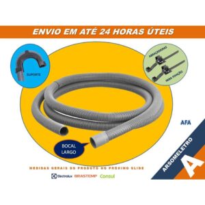 Mangueira De Drenagem Saída de Água Máquina de Lavar Roupas e Louças Electrolux Brastemp Consul AFA