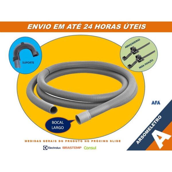 Mangueira De Drenagem Saída de Água Máquina de Lavar Roupas e Louças Electrolux Brastemp Consul AFA