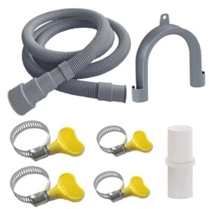 Mangueira de drenagem universal de 3 m, adequada para máquinas de lavar, adequada para LG/GE/Samsung e máquinas de lavar/lava-louças, pia portátil e tubos desumidificadores, mangueira de drenagem