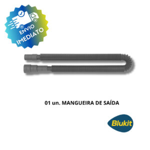 Mangueira para Saída de Água Máquina de Lavar Roupa e Lava Louça Cinza Adaptável Blukit