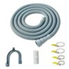 Marekineko 7 peças – Extensão universal de mangueira de drenagem para máquina de lavar e 3 m, mangueira flexível para lavadora e lava-louças, tubo portátil para pia e desumidificador, mangueira de