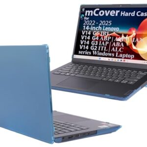mCover A capa é compatível apenas com Notebook Windows Lenovo V14 G2/G3/G4/G5 de 14 polegadas 2021-2025 (com dobradiça de 180°, não serve para nenhum outro modelo Lenovo) - Aqua