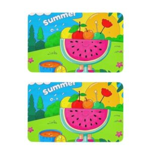Ímã decorativo bonito azul de verão melancia decorativa para lava-louças reutilizável painel frontal magnético de geladeira decoração de férias imã decorativo para lavavajillas 10 x 6,3 cm