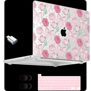 MEEgoodo Capa para M2 MacBook Pro 13 polegadas 2022 2021 2020, capa de cristal serve para modelos A2338 M2/M1 A2251 A2289, capa transparente para laptop de 13,3 polegadas, capa rígida para MacBook Pro