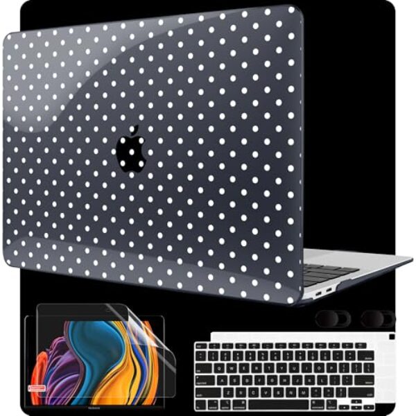 MEEgoodo Capa para MacBook Air de 13 polegadas 2021, 2020, 2019, 2018, lançada, A2337, M1, A2179, A1932, com Touch ID, capa rígida de plástico e capa de teclado compatível com MacBook Air 13.3