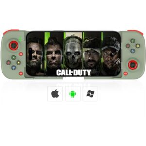 Megadream Mobile Game Controller Gamepad for iPhone iOS Android PC: Works with iPhone 16/15/14/13/12/11, iPad, Samsung Galaxy, TCL, Tablet, Call of Duty, Minecraft - Directly Play (Green)