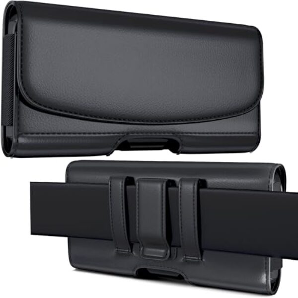 Meilib Coldre para Samsung Galaxy Ultra S25 S24 S23 S22 S21 S20, A54 A53 A32 A15 A14 A13 A03s - Capa para cinto para celular com clipe, bolsa de transporte para cartão de identificação (serve para