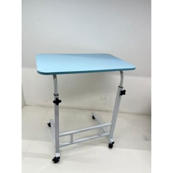 Mesa Notebook Multifuncional com Rodinhas e Altura Ajustável – Home Office, Escrivaninha para Computador e Estudo (azul claro)
