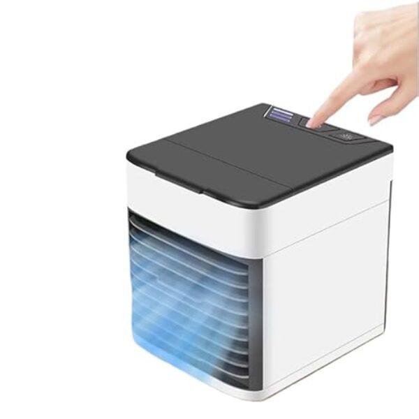Mini Ar Condicionado Portátil 3 em 1 – Refrigerador, Umidificador e Luz LED
