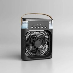 Mini Ar Condicionado Portátil 3 Em 1 Reservatório De Água Umidificador E LED Silencioso Compacto Eficiente Casa Escritório