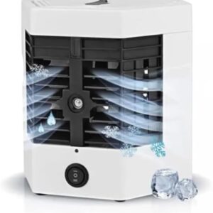 Mini Climatizador 3 Em 1 USB 12V/110V/220V – Ar Condicionado, Umidificador e Ventilador