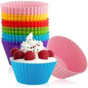 Mini Forma de Silicone para Cupcake Bolo Gelatina e Mini Muffin 12 Peças(24 Formas)