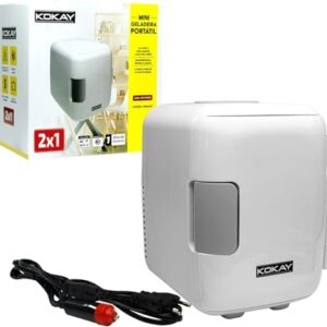 Mini Geladeira Portátil, Refrigerador Elétrico 4 Litros, Dupla Alimentação 12V/127V para Casa, Carro, Van e Ônibus