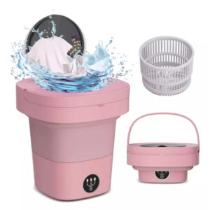Mini Máquina de Lavar Roupa Retrátil Dobrável Portátil Moderna Automática Dobrável Bivolt 110/220v