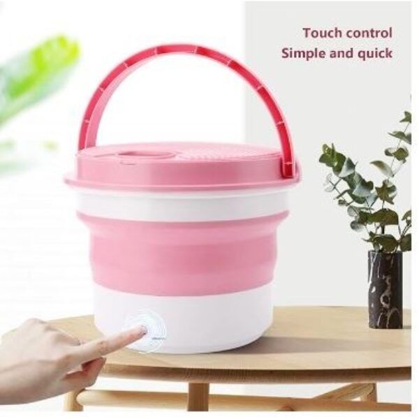 Mini Máquina Lavar Roupa Redonda Retratil Automática Lava e Centrifuga Silenciosa Touch 110V
