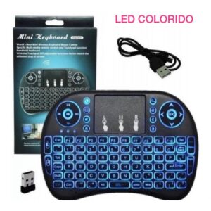 Mini Teclado Led Iluminado Controle para Smart Box Tv Notebook X box Smart tv