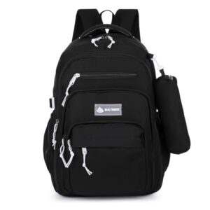 Mochila Escolar Grande Impermeável Bolsa Reforçada Com Bolso Antifurto e Divisória Para Notebook Acompanha Estojo Feminina Masculina Trabalho Faculdade Adulto Infantil Juvenil Adolescente (preto)
