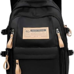 Mochila Masculina Feminina Notebook Viagem Trabalho Escola Escolar Preta Grande Impermeável Reforçada Resistente Passeio Casual (Preto)