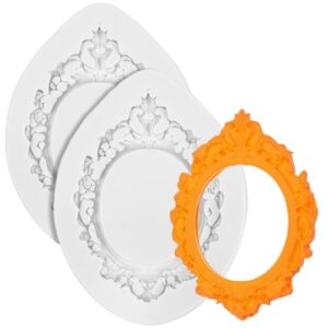 Molduras de silicone, molduras para fotos, moldes de fondant, moldes vintage, molde de silicone, molduras barrocas, para decoração de bolos, topo de cupcake, doces, chocolate, pasta de goma de argila