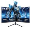 Monitor Curvo 23.8 Polegadas 100Hz com Painel VA,Curvo R1500, Resolução Full HD 1920x1080, AMD FreeSync, Conectores HDMI e VGA, Suporte VESA - Ideal para Jogos, Trabalho e Uso como Monitor PC