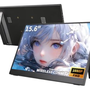 Monitor Portatil 15,6'' Full HD 1080P Monitor Portátil Conectado Com USB C Dupla/HDMI, IPS Extensor De Tela para Notebook com VESA e Suporte de proteção Espelhamento Android iOS Windows