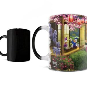 Morphing Mugs Thomas Kinkade – Disney – Mickey e Minnie no Japão – Caneca sensível ao calor de 325 ml – Caneca de chá de café que muda de cor cerâmica revelando calor