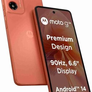 Motorola G04 4G (laranja nascer do sol, 8 GB de RAM, 128 GB de armazenamento) (Recondicionado)