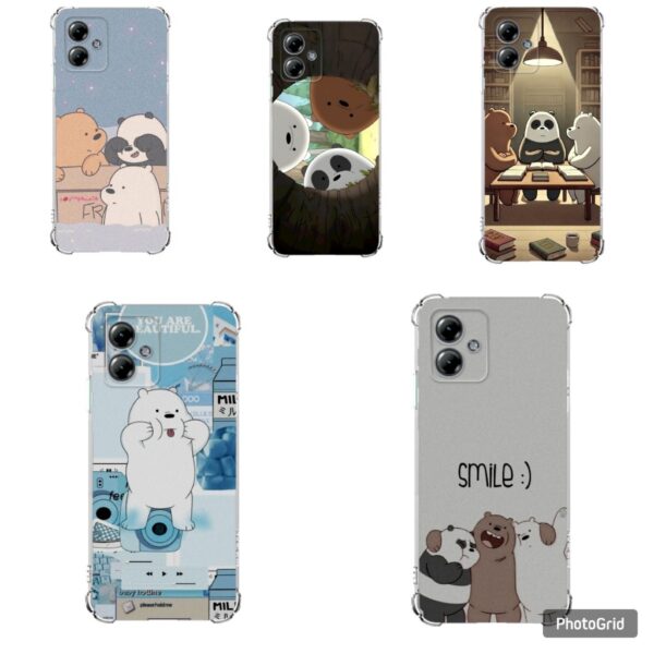 Motorola Moto G13, Moto G14, Moto G23 Capa Tpu Desenhos Variados Capinha Case Ursos , Ursinhos