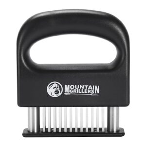 Mountain Grillers Ferramenta profissional de amaciador de carne de 48 lâminas – aço inoxidável premium, cabo ergonômico antiderrapante, seguro para lava-louças, melhor sabor para bifes, frango, porco