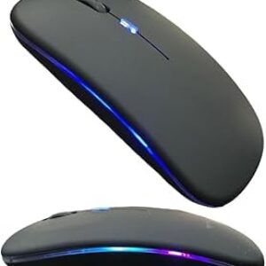 Mouse Sem Fio Recarregável RGB USB 2.4GHz Wireless