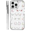 MQJCYB Capa magnética para iPhone 16 Pro Max com design em base transparente, compatível com MagSafe, capa protetora fina de TPU macio para telefone feminina e meninas sexy garota exclusiva cacto
