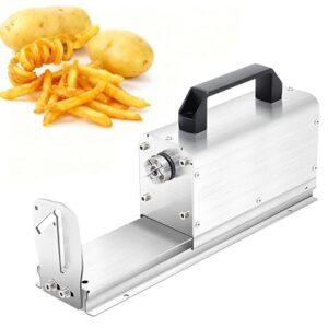 Máquina comercial para fritar batatas em formato de espiral e tornado, cortadora de legumes em aço inoxidável mais espesso, dois conjuntos de lâminas: 2 mm e 2,5 mm de espessura, cada conjunto de
