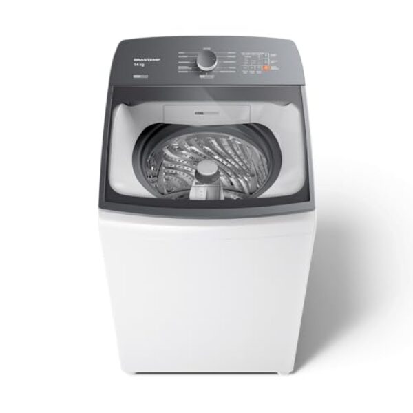 Máquina de Lavar Branca 14kg Brastemp com Smart Sensor e Lavagem Rápida - BWJ14AB