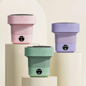 Máquina de lavar compacta de 9 litros para roupa interior, dobrável e portátil, com design moderno(Cor Aleatória)