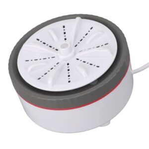 Máquina de Lavar Turbo Portátil, Mini Máquina de Lavar Turbo Com Lavadora de Lavanderia Individual, Alimentada por USB para Meias, Roupas íntimas (Cinza)