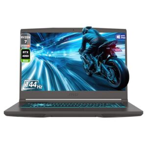 msi Notebook fino para jogos A15, AMD Ryzen 7-7735HS, 64 GB DDR4 RAM, SSD PCIe de 4 TB, tela Full HD de 15,6 polegadas (1920 x 1080), Nvidia G-Force RTX 4050, teclado retroiluminado, W11 Pro, cinza