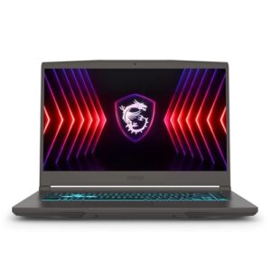 msi Notebook para jogos fino de 15,6 polegadas FHD 144 Hz, AMD Ryzen 5 7535HS, 16 GB de RAM, SSD de 512 GB, NVIDIA GeForce RTX 4050, webcam, teclado retroiluminado, cinza, Windows 11 Home