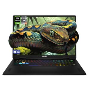 MSI Notebook para jogos Vector A18 HX, AMD Ryzen 9-9955HX, RAM DDR5 de 32 GB, SSD PCIe de 4 TB, QHD+ de 18 polegadas (2560 x 1600) tela 240Hz, Nvidia G-Force RTX 5070Ti, teclado RGB de 24 zonas, W11