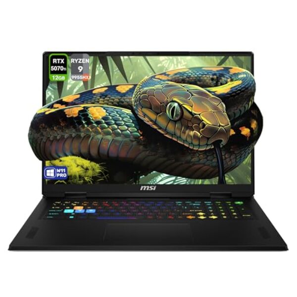MSI Notebook para jogos Vector A18 HX, AMD Ryzen 9-9955HX, RAM DDR5 de 32 GB, SSD PCIe de 2 TB, QHD+ de 18 polegadas (2560 x 1600) tela 240Hz, Nvidia G-Force RTX 5070Ti, teclado RGB de 24 zonas, W11