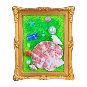 Ímãs luminosos de geladeira oceano moldura pintura a óleo retrô adesivo de geladeira noctilucente criativo à beira-mar lembrança artesanal ímã de madeira decoração de cozinha presentes para casa