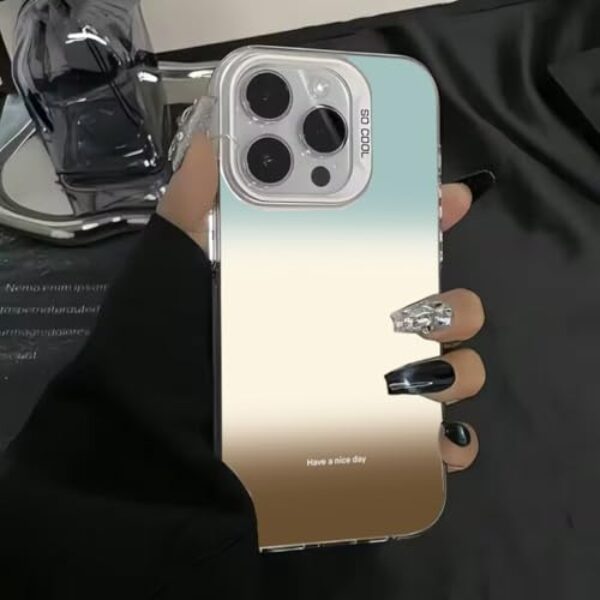 MVVKKY Capa de celular prateada fosca com gradiente de luxo para Samsung A32 4G (para Samsung A32 4G/3)