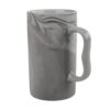NBABSR Caneca de café grande de 590 ml, xícaras de chá altas de cerâmica de mármore com alça M para pai, homens e mulheres, cinza