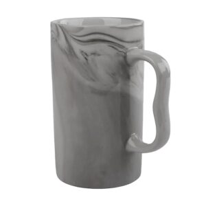 NBABSR Caneca de café grande de 590 ml, xícaras de chá altas de cerâmica de mármore com alça M para pai, homens e mulheres, cinza
