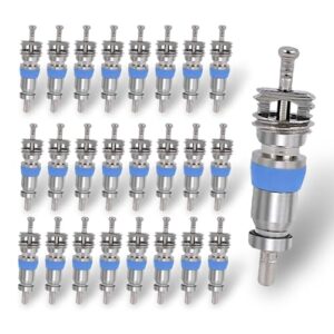 Núcleo de válvula para R410 R32 R22, alta pressão com vedação de teflon, peça de reposição HVAC ideal para sistemas de refrigeração e ar condicionado, 50 peças