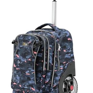 NEW TILAMI Mochila com rodinhas de 50,8 cm para adolescentes e adultos, mochila impermeável com rodas para escola, negócios, viagem, acampamento, com compartimento para laptop, de 43 cm, pedra cinza